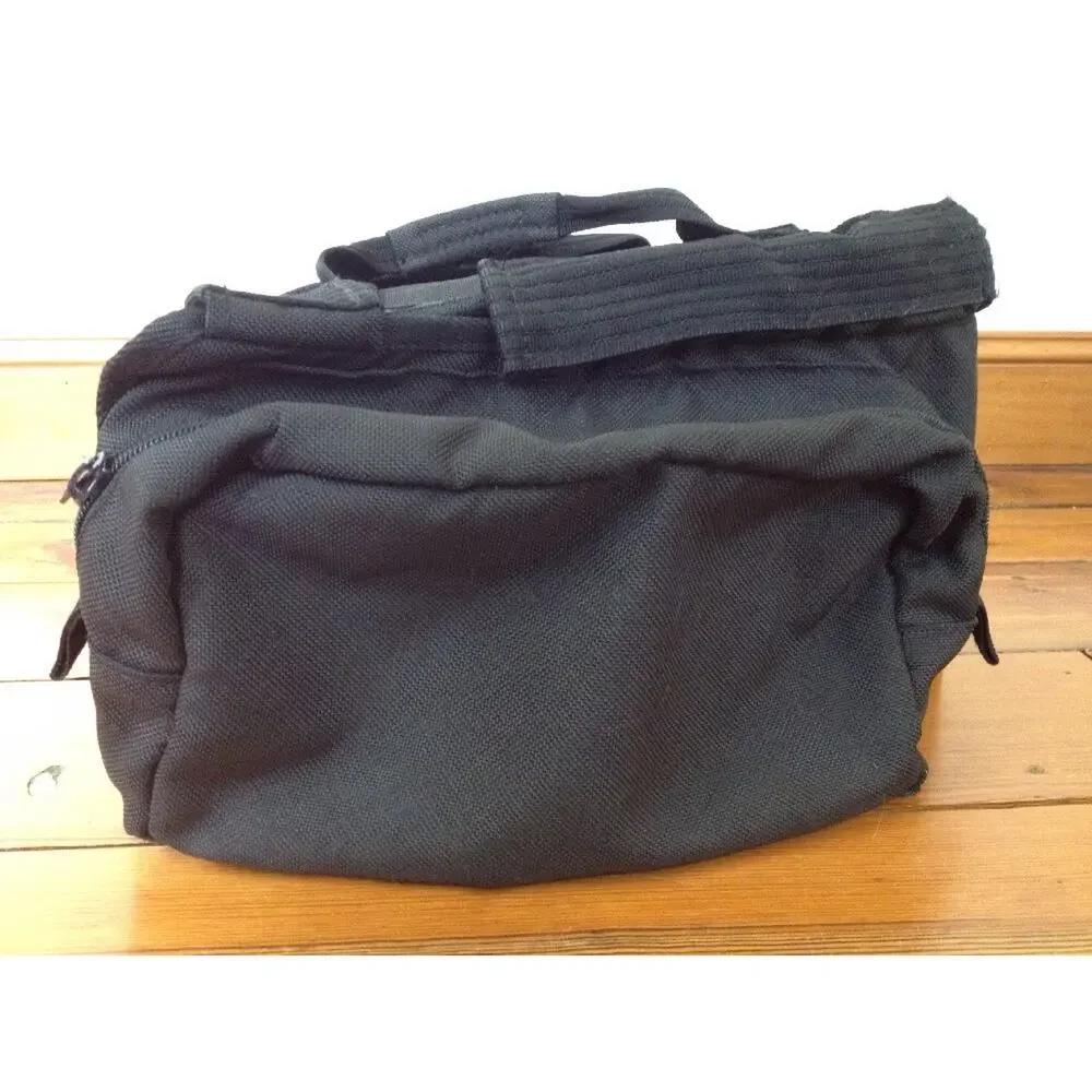 Anglers Fishermans Tackle Bait Black Nylon Bag Multi-Pocket Foldable Travel